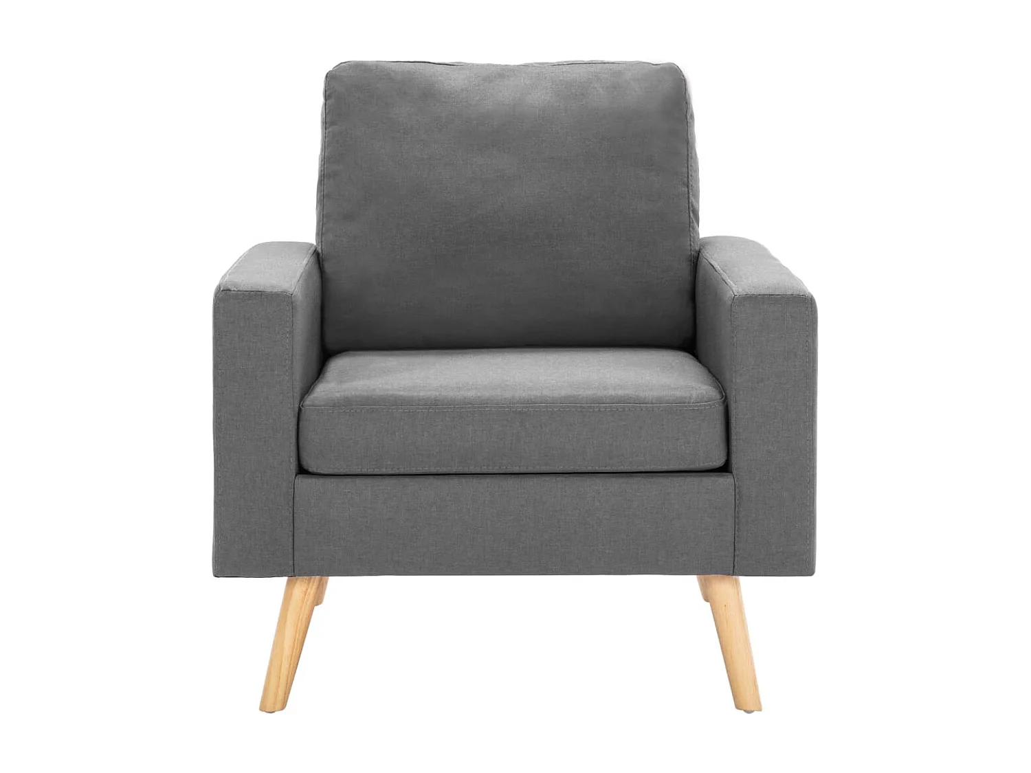 Ensemble de canapés 2 pièces Tissu Gris clair