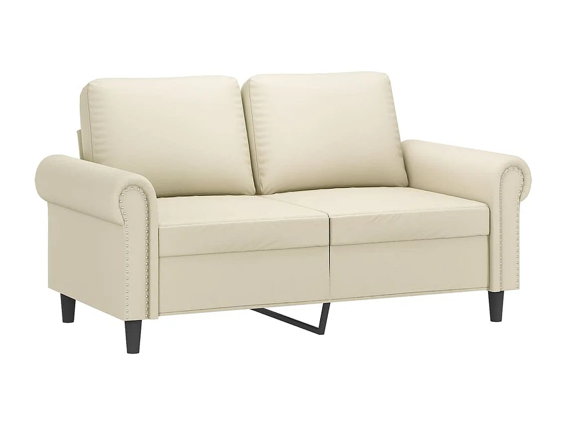 Ensemble de canapés 3 pièces avec coussins Crème Similicuir