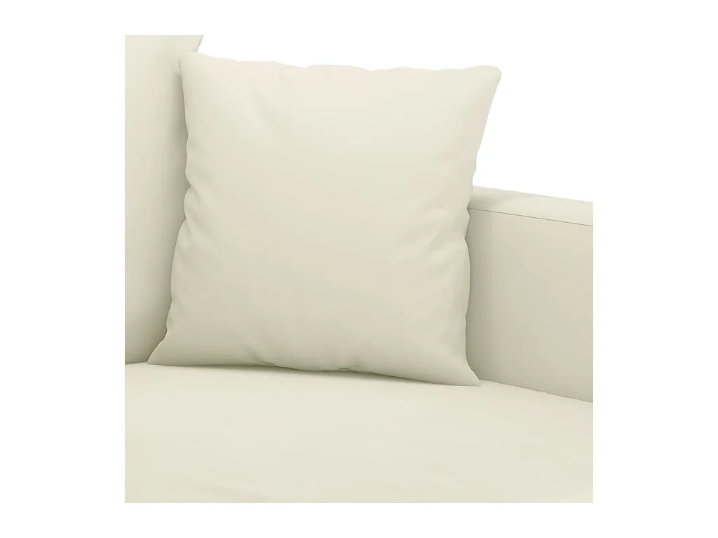 Ensemble de canapés 2 pièces avec coussins Crème Velours