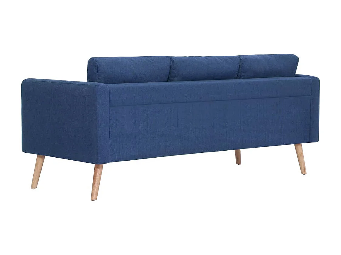 2-delig Bankstel stof blauw