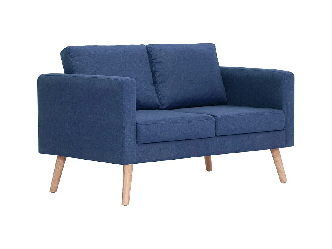 Ensemble de canapé 2 pièces Tissu Bleu