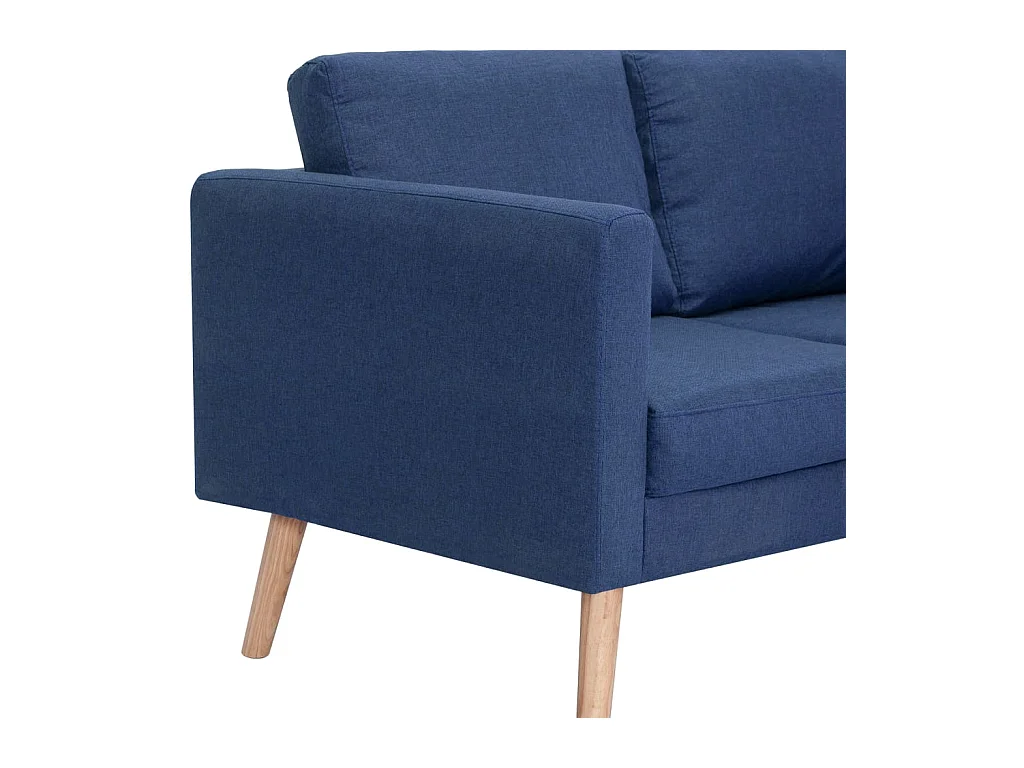 Ensemble de canapé 2 pièces Tissu Bleu