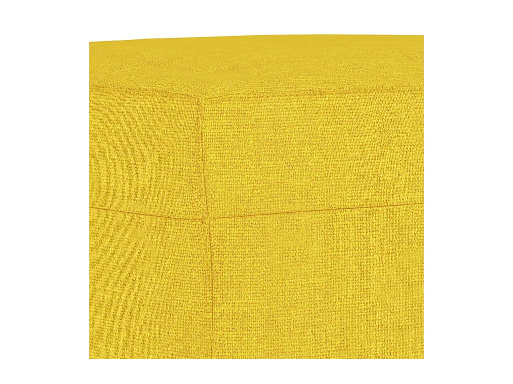 Ensemble de canapés 4 pièces avec coussins Jaune clair Tissu