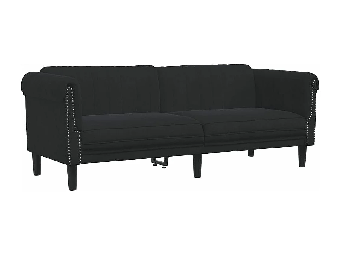 2-delige Loungeset fluweel zwart