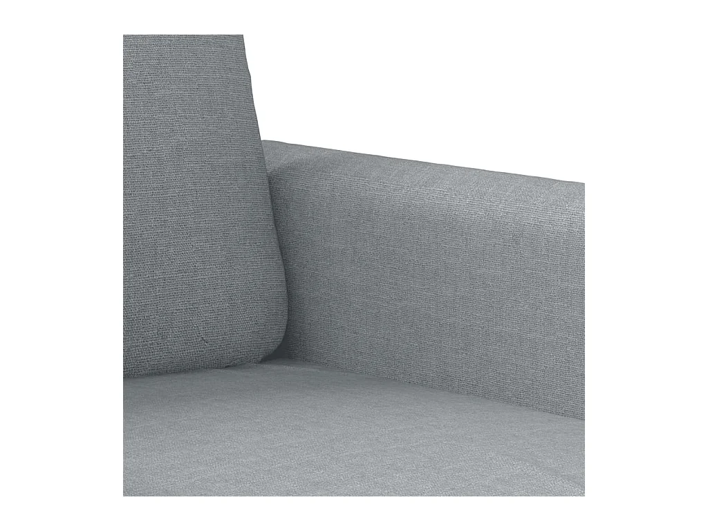 Ensemble de canapés 2 pièces coussins gris clair tissu