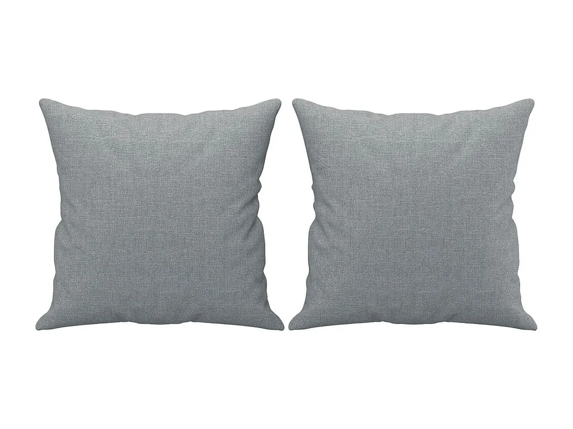 Ensemble de canapés 2 pièces coussins gris clair tissu