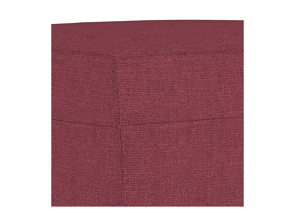 Ensemble de canapés 4 pièces avec coussins Rouge bordeaux Tissu
