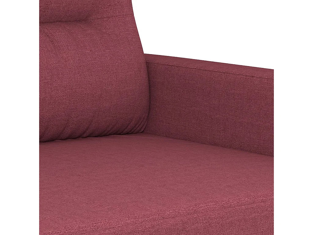 Juego de sofás con cojines 4 piezas tela rojo tinto