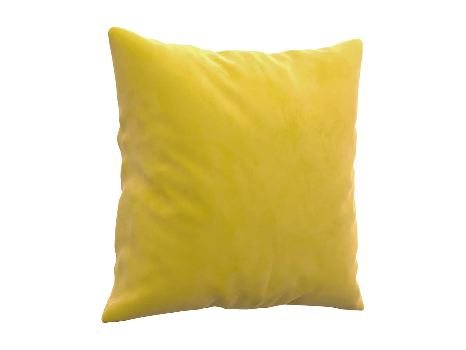 Ensemble de canapés 2 pièces avec coussins jaune velours