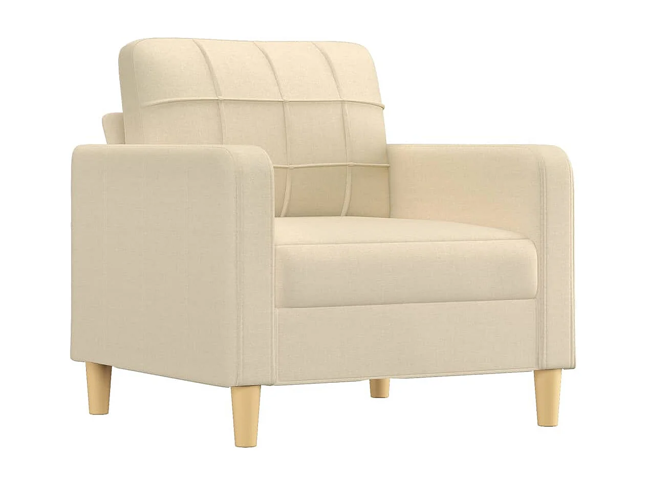 3 peças conjunto de sofás com almofadas tecido cor creme