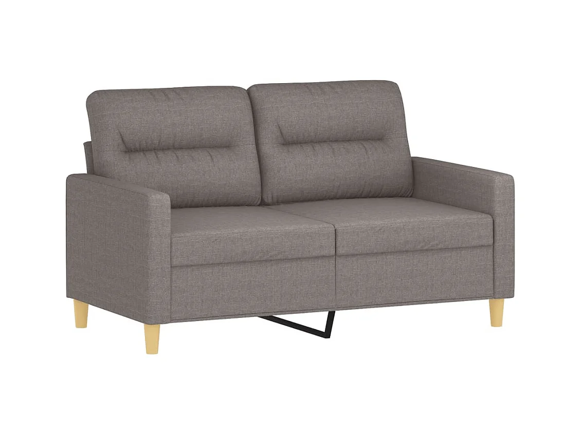 2-delige Loungeset met kussens stof taupe
