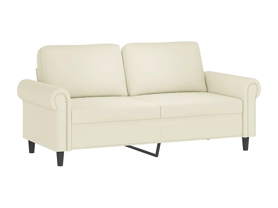 3 peças conjunto de sofás com almofadas veludo cor creme