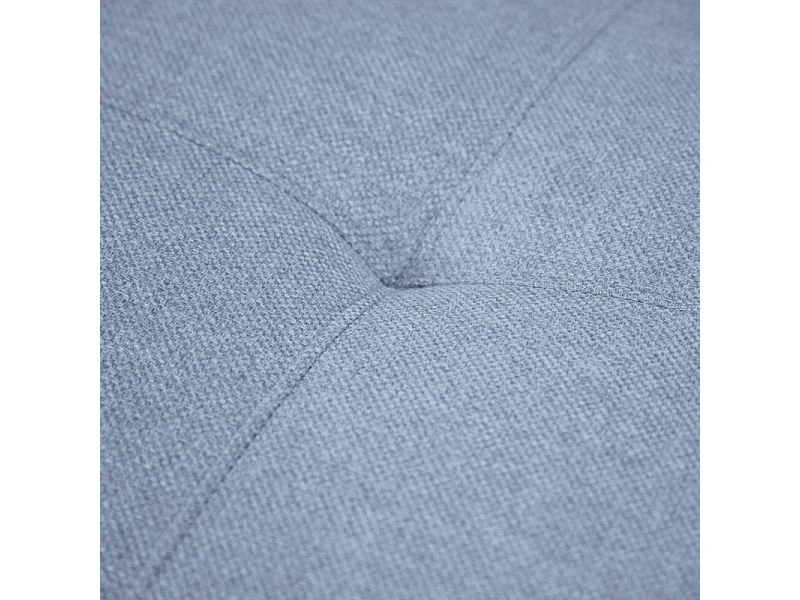 Pouf canapé modulable tissu bleu clair pieds gris anthracite - GINA