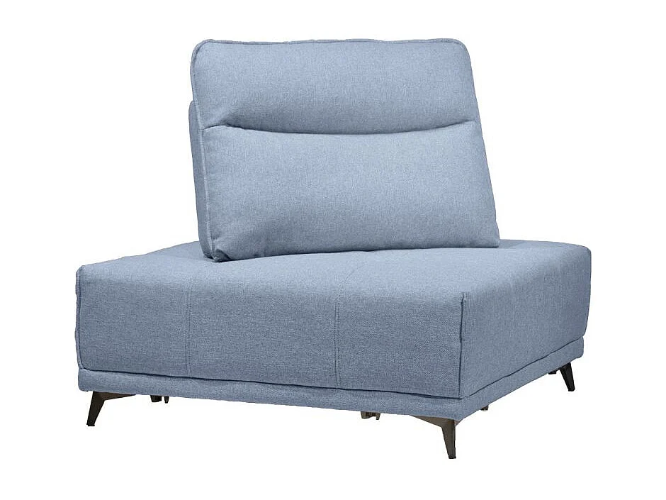 Angle pour canapé modulable tissu bleu clair dossier réglable - GINA