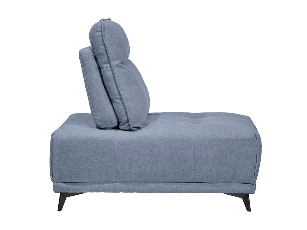 Chauffeuse canapé modulable tissu bleu clair dossier réglable - GINA