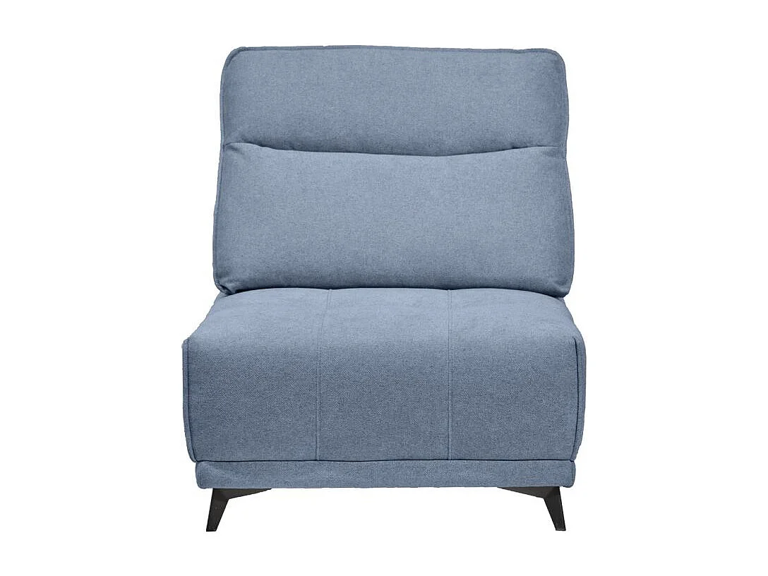 Chauffeuse canapé modulable tissu bleu clair dossier réglable - GINA