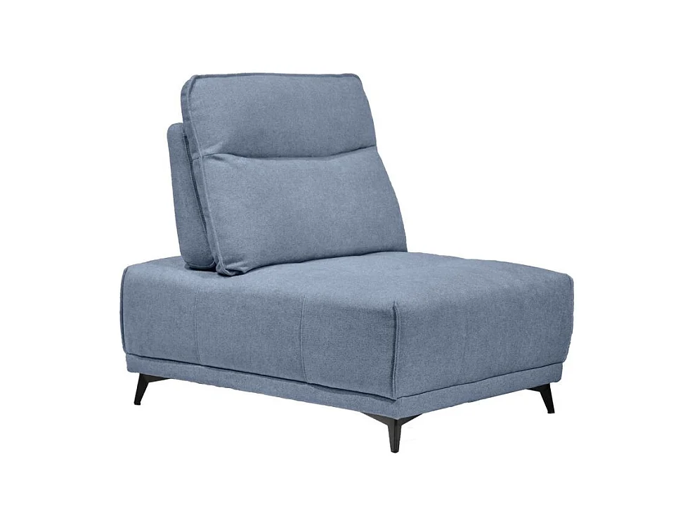 Chauffeuse canapé modulable tissu bleu clair dossier réglable - GINA