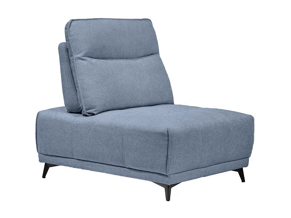 Chauffeuse canapé modulable tissu bleu clair dossier réglable - GINA