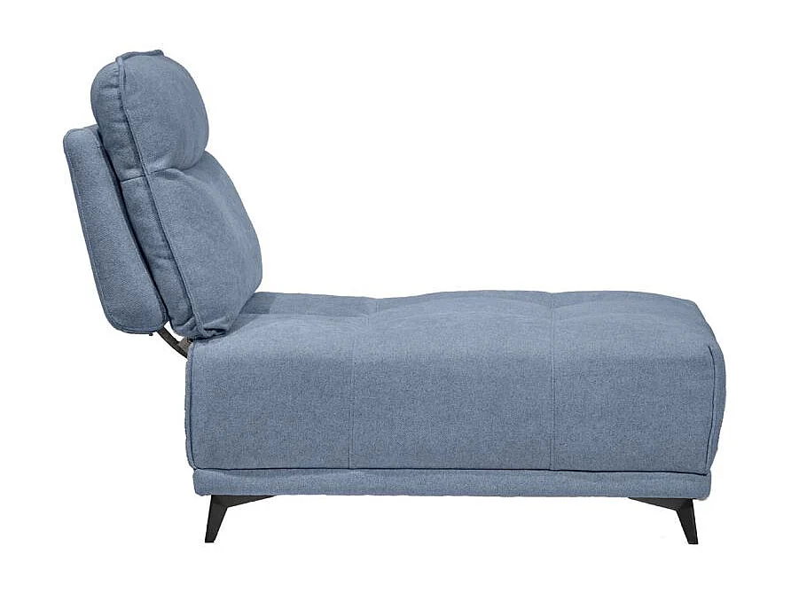 Chauffeuse canapé modulable tissu bleu clair dossier réglable - GINA