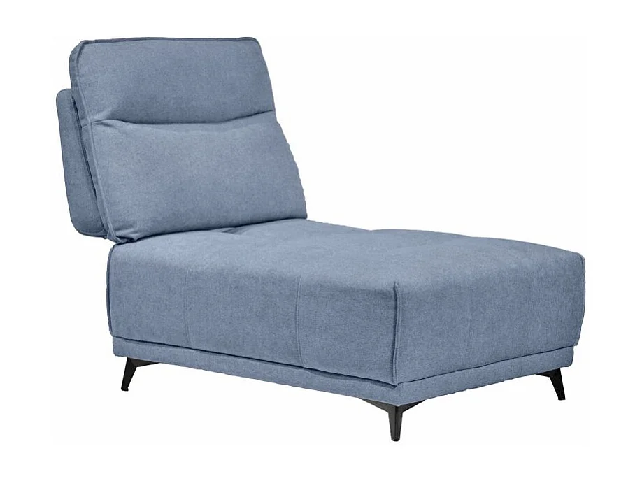 Chauffeuse canapé modulable tissu bleu clair dossier réglable - GINA