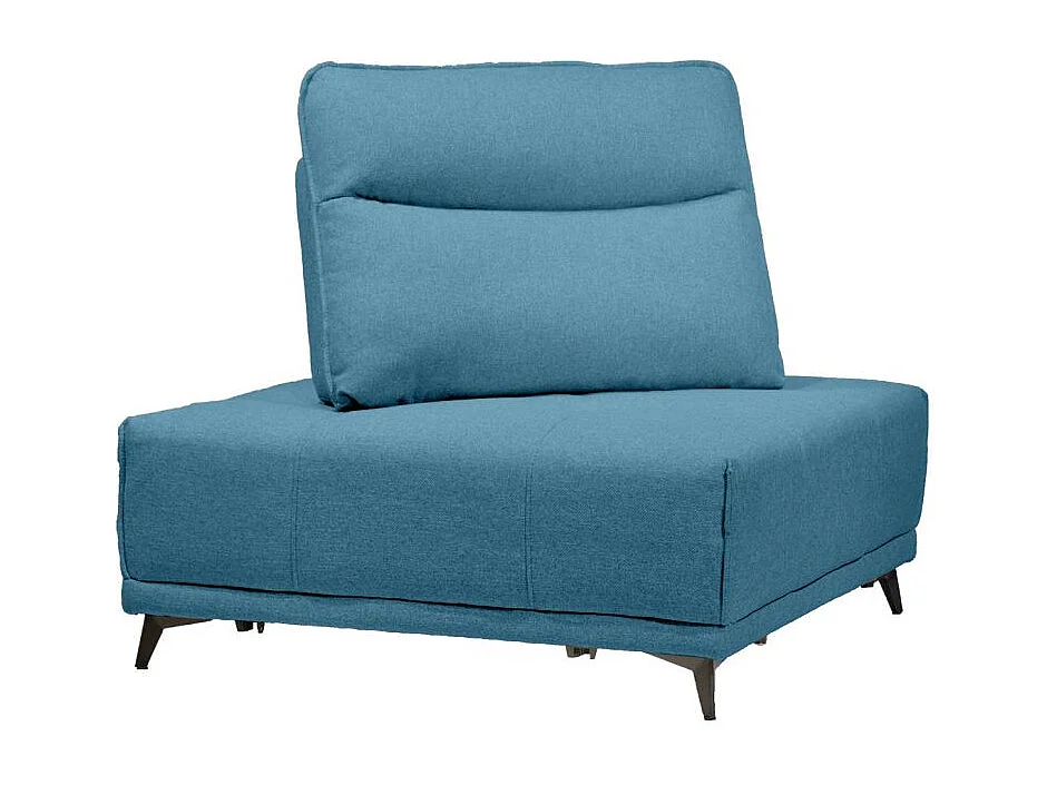 Angle pour canapé modulable en tissu bleu dossier réglable - GINA