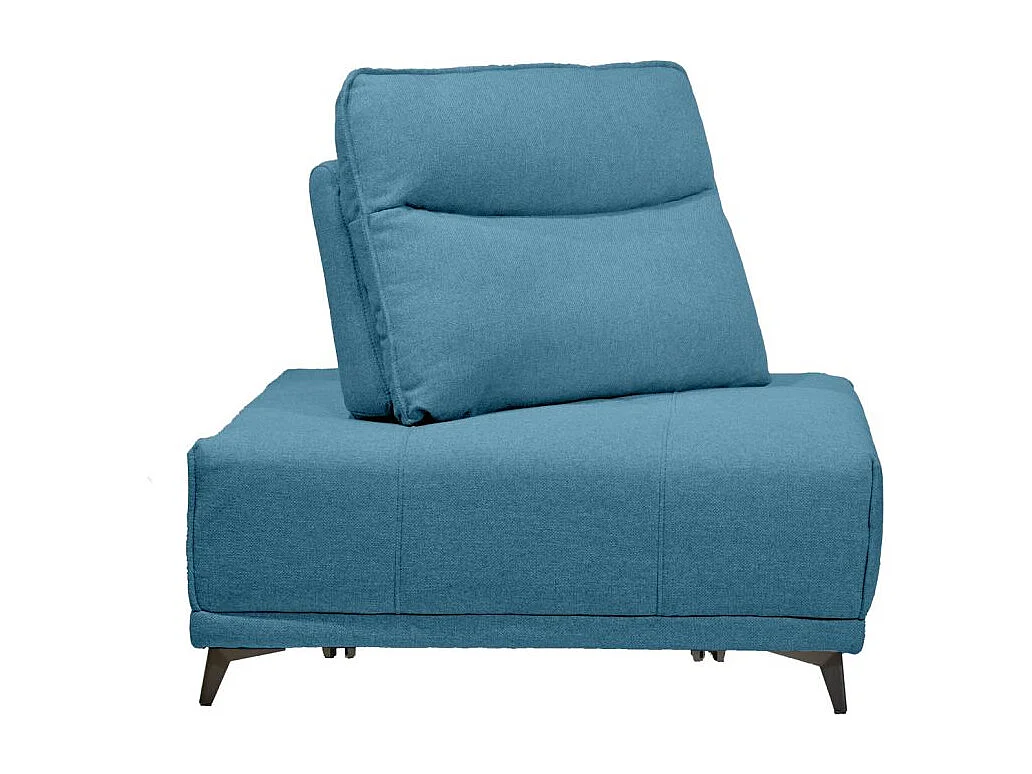 Angle pour canapé modulable en tissu bleu dossier réglable - GINA