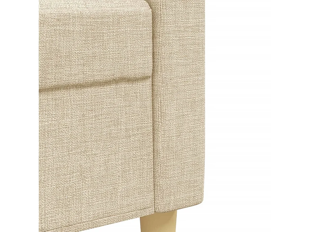 Ensemble de canapés 2 pièces avec coussins décoratifs crème tissu