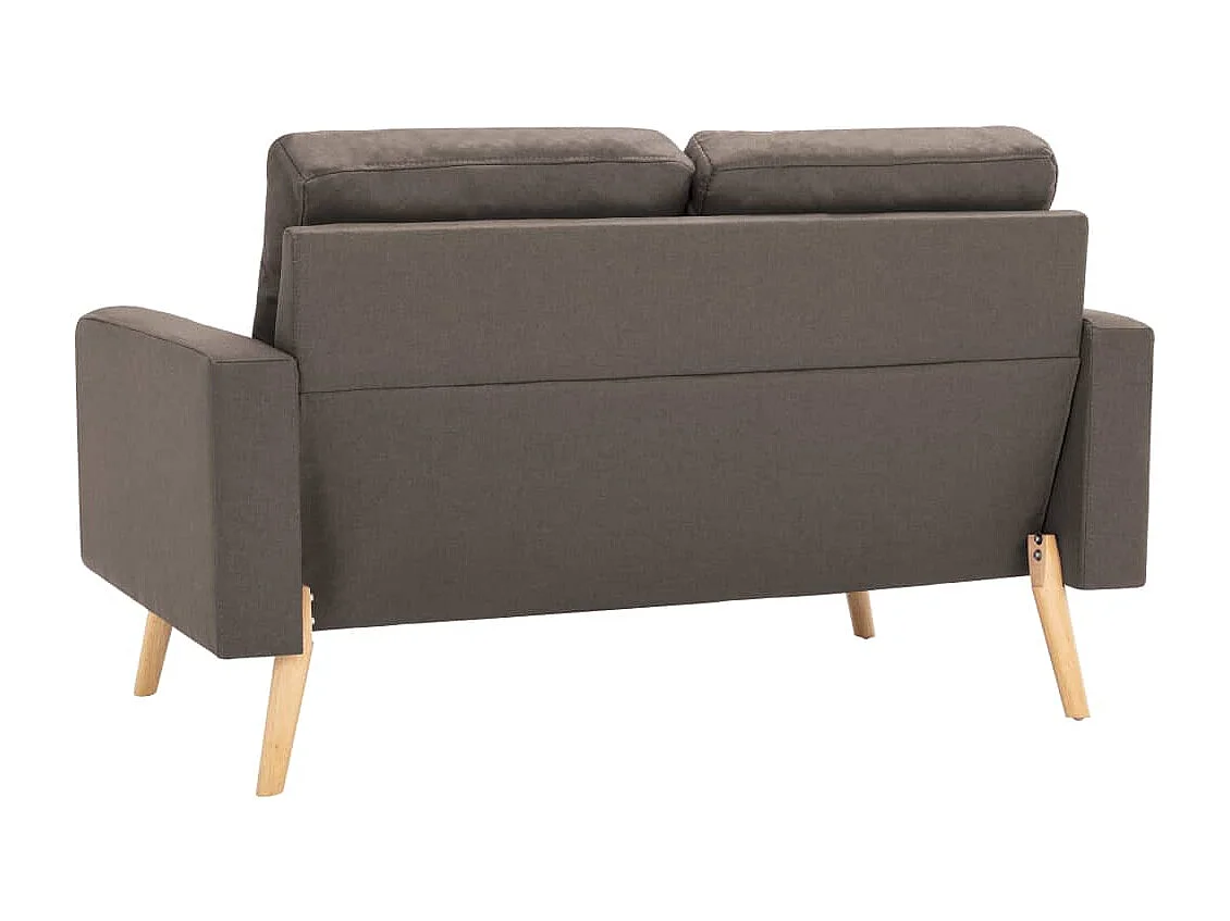 Juego de sofás de 2 piezas de tela gris taupe