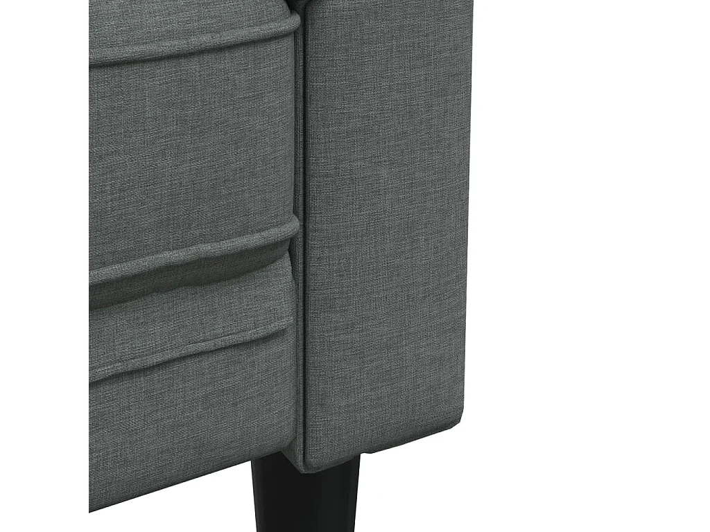 Ensemble de canapés 3 pièces gris foncé tissu