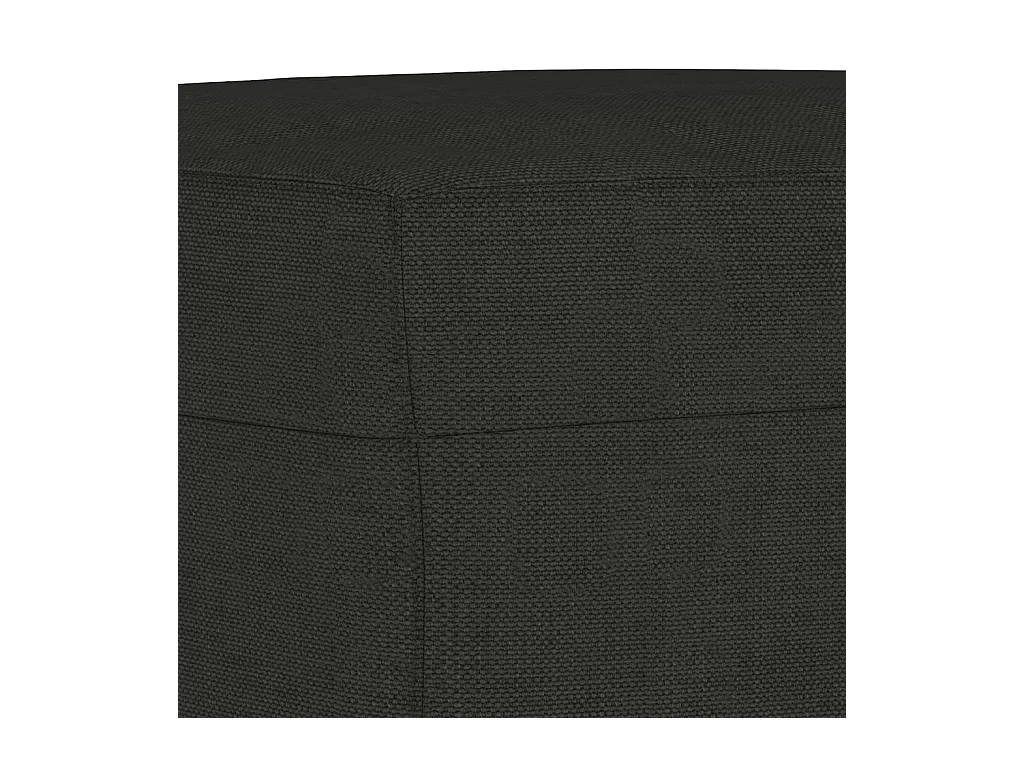 Ensemble de canapés 4 pièces avec coussins noir tissu