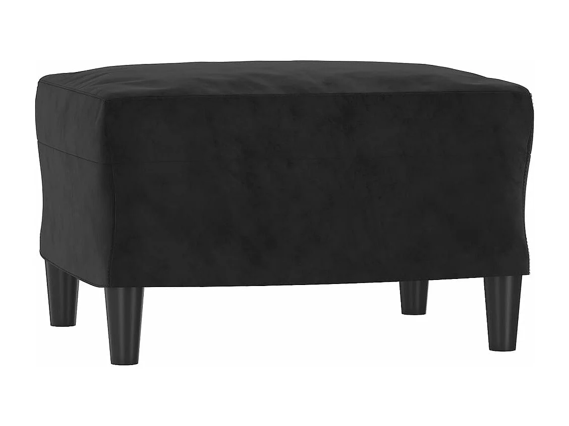 3-delige Loungeset met kussens fluweel zwart