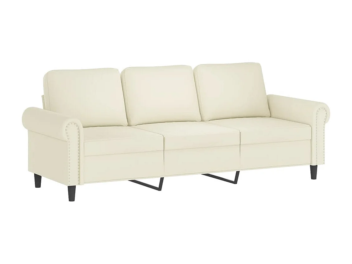 4 peças conjunto de sofás com almofadões veludo cor creme