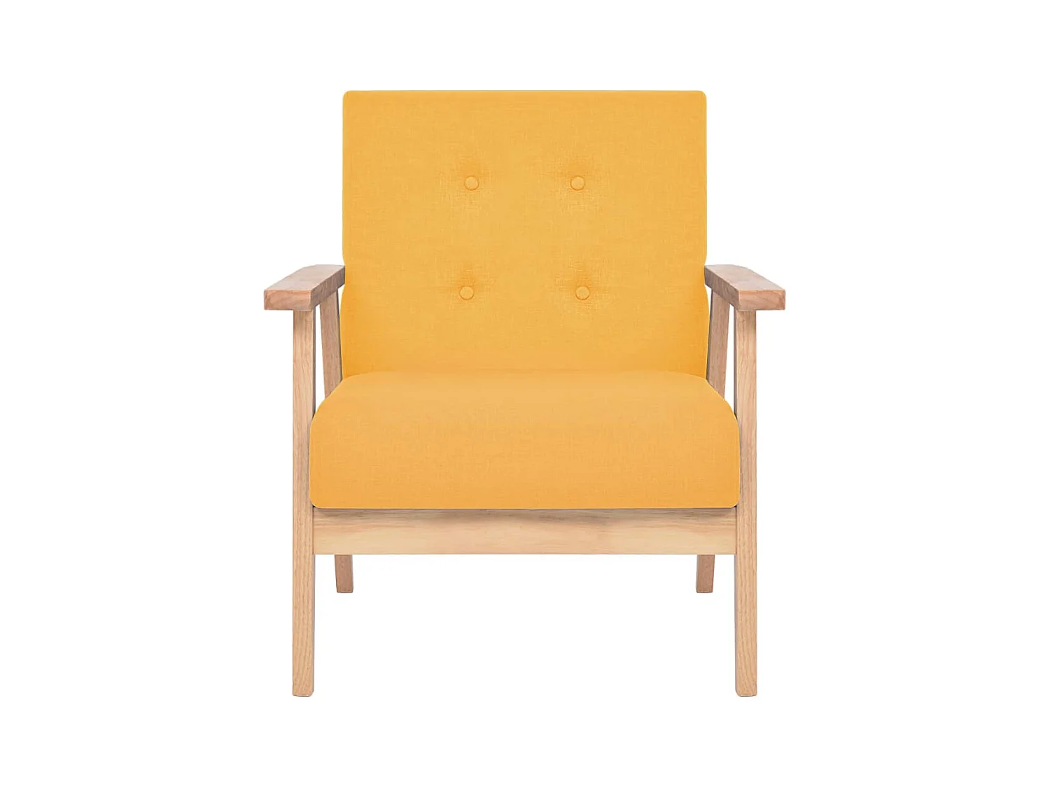 Ensemble de canapé 2 pièces Tissu jaune