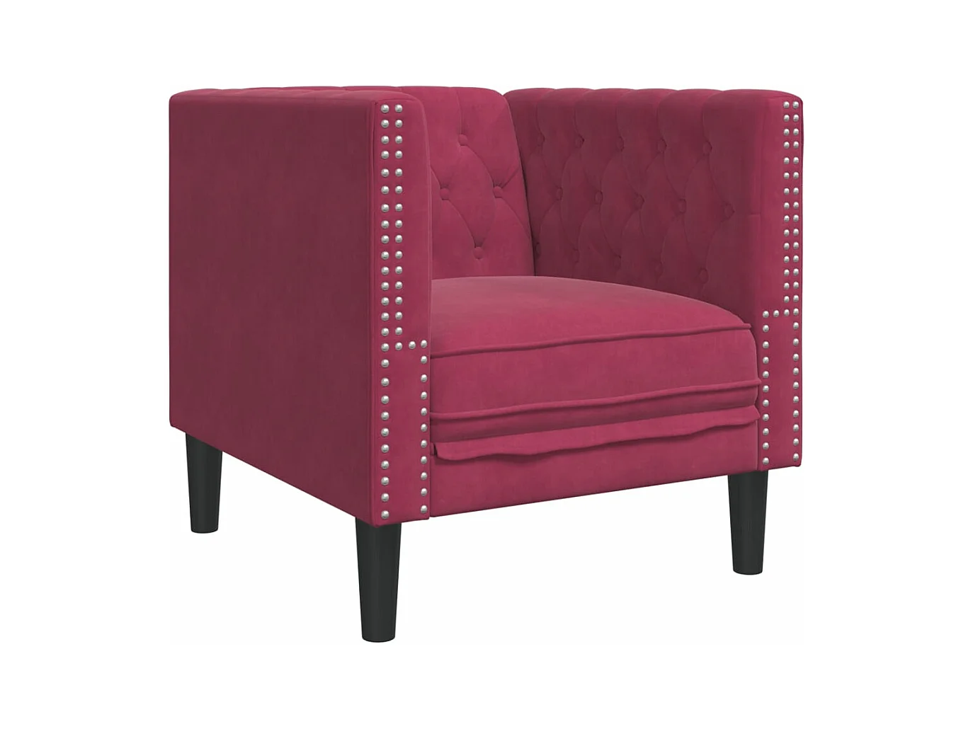 Ensemble de canapé Chesterfield et traversins 3 pièces velours