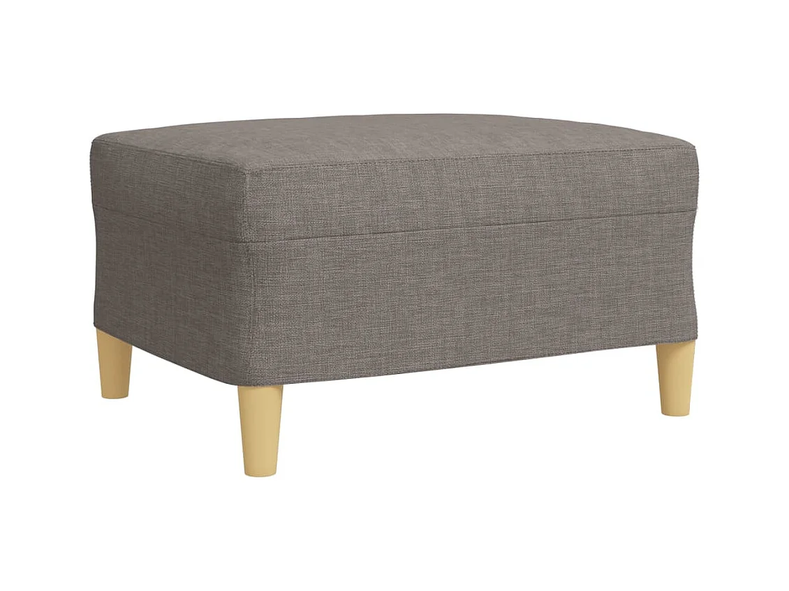 3-delige Loungeset met voetenbank en kussens stof taupe