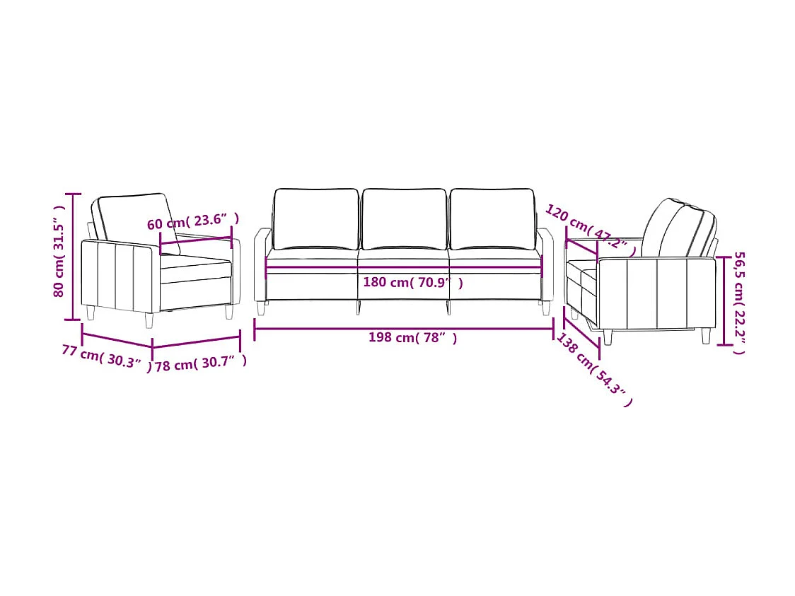 3 peças conjunto de sofás com almofadões veludo amarelo