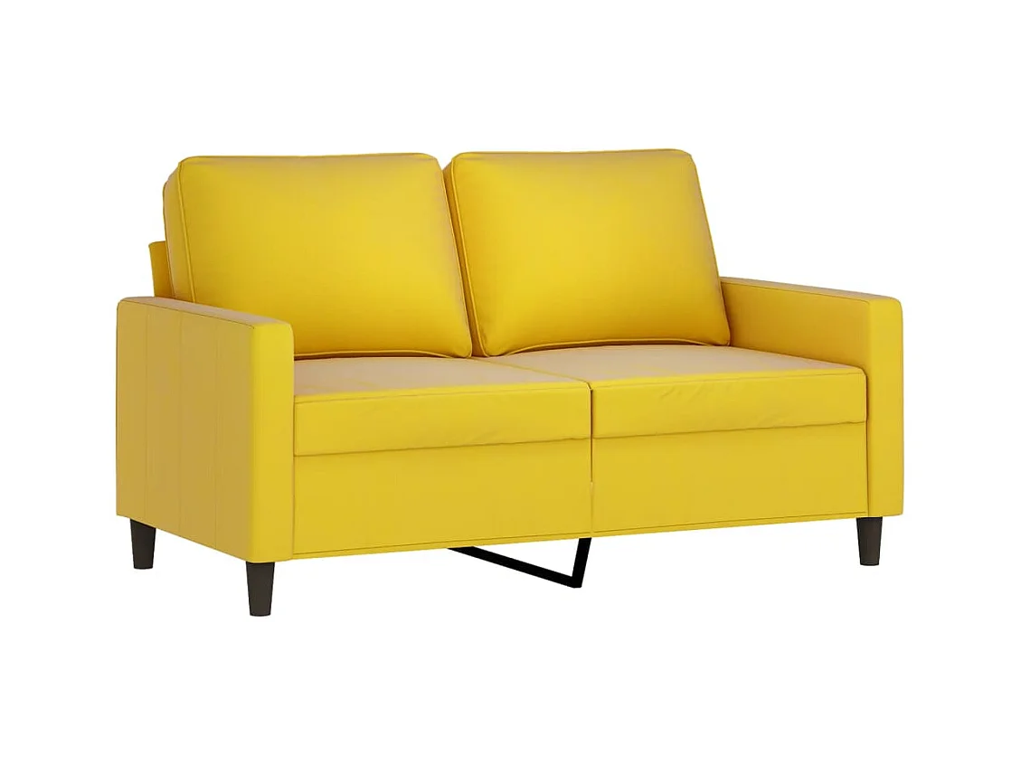 Ensemble de canapés 3 pièces avec coussins Jaune Velours