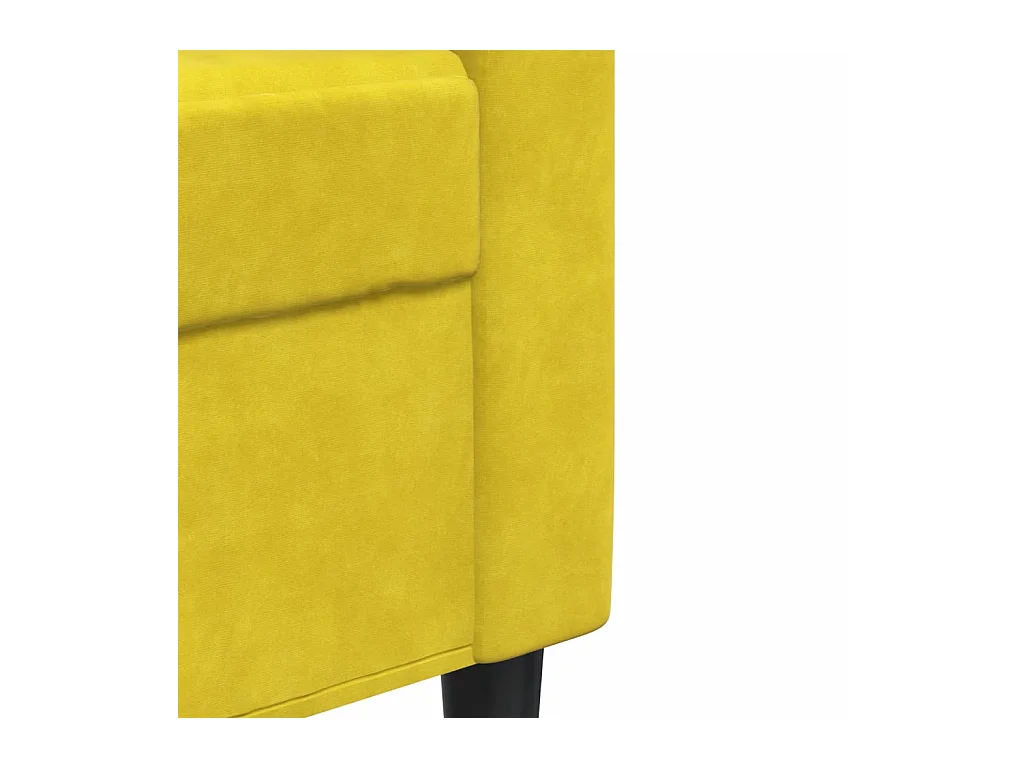 Ensemble de canapés 4 pièces avec coussins Jaune Velours