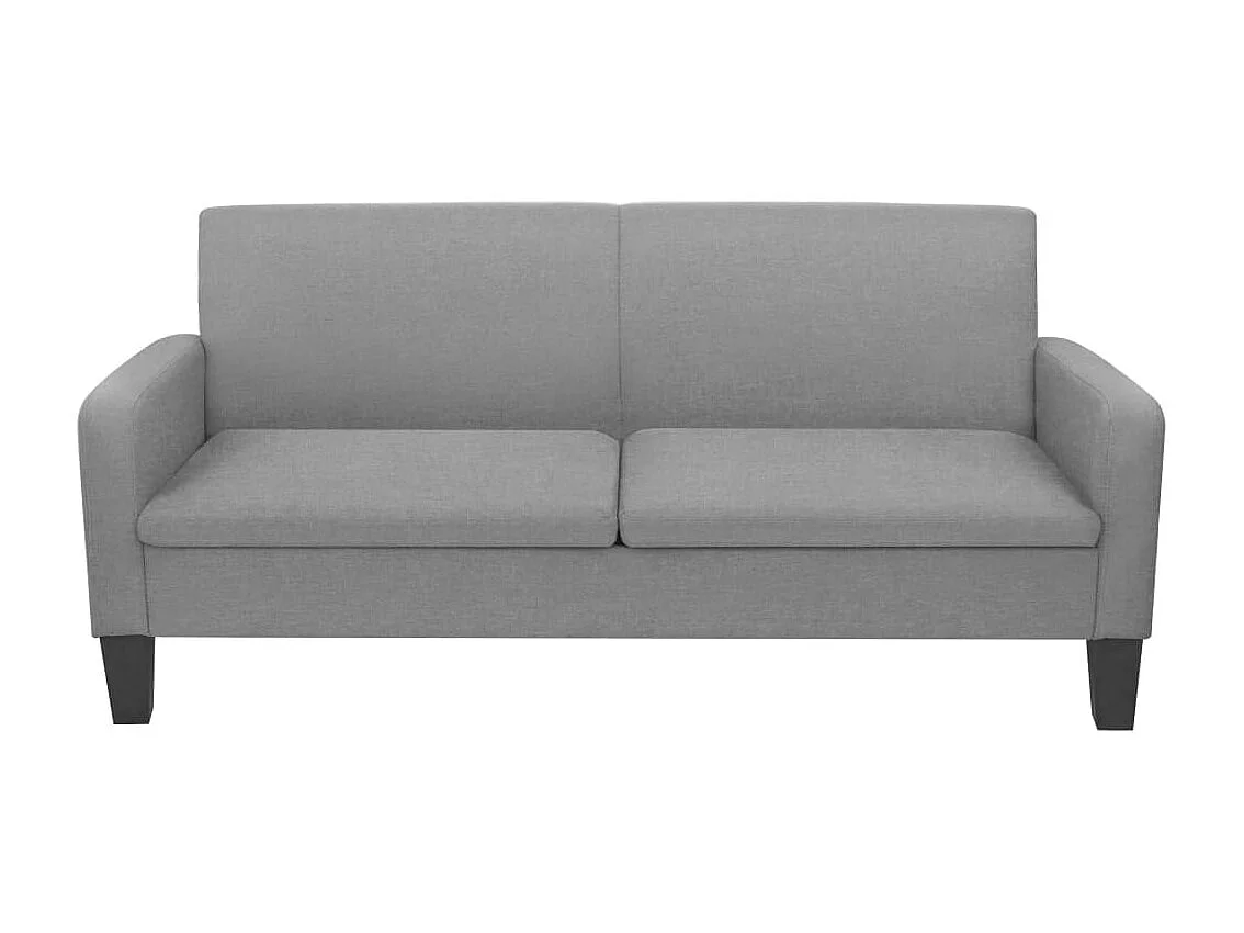 Conjunto de sofás de 2 piezas tela gris claro