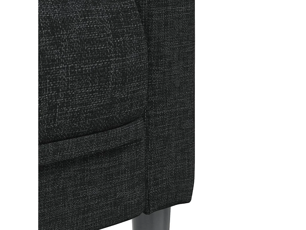 Ensemble de canapés 2 pièces noir tissu