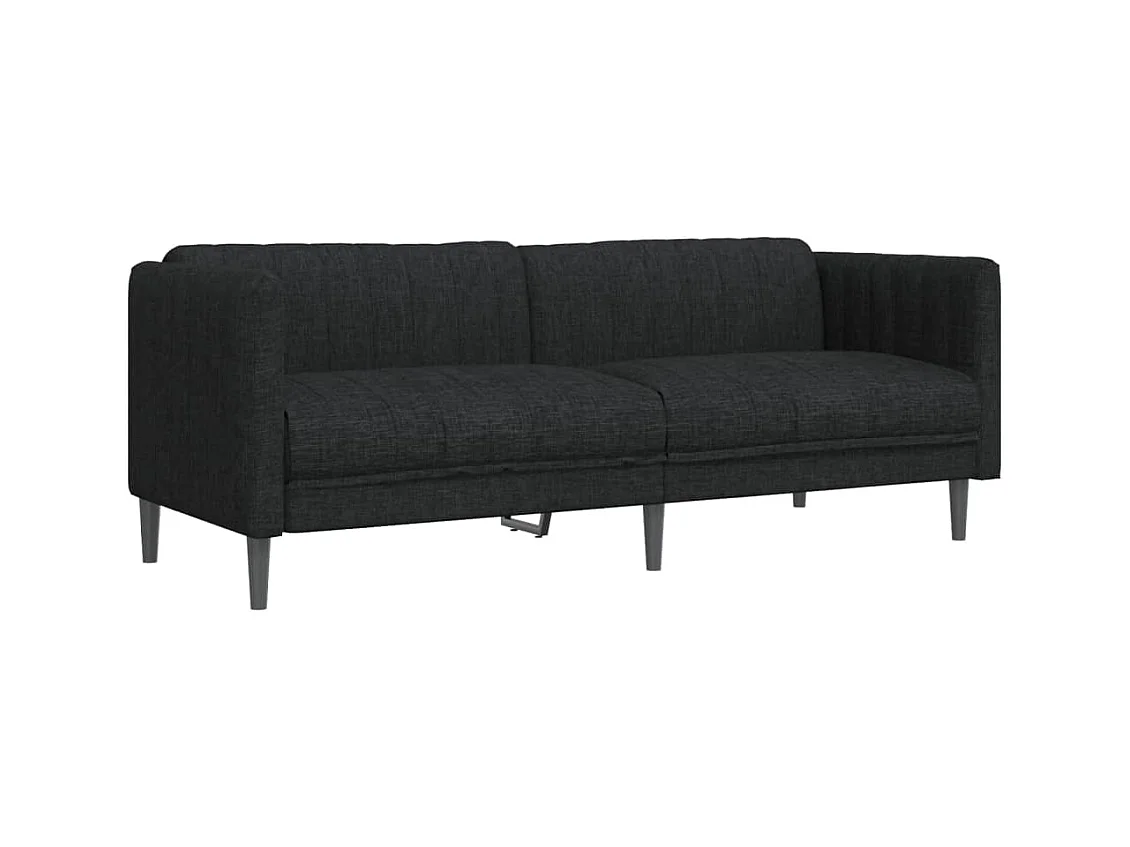 Ensemble de canapés 2 pièces noir tissu