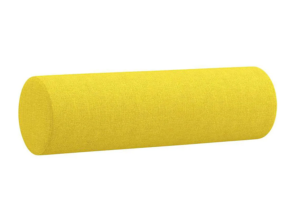 Ensemble de canapés 2 pièces avec coussins jaune clair tissu