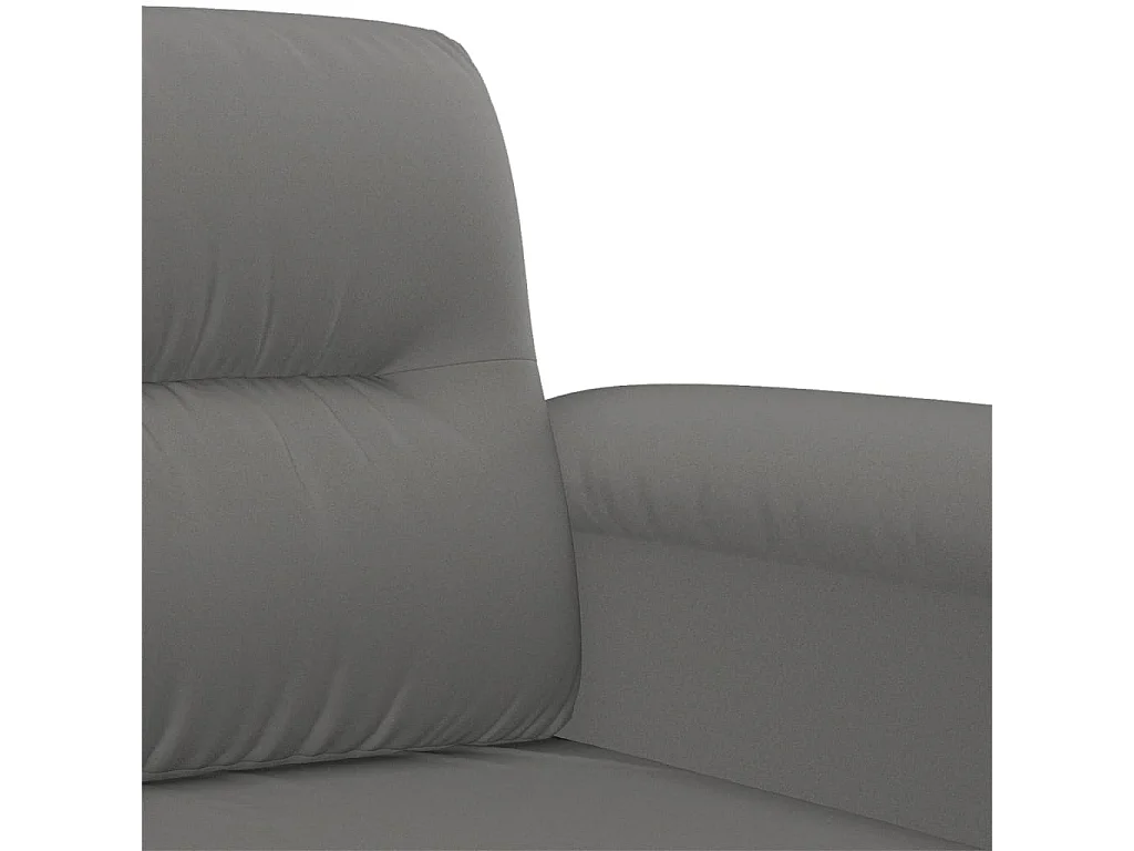 Ensemble de canapés 2 pièces coussins Gris foncé Tissu microfibre