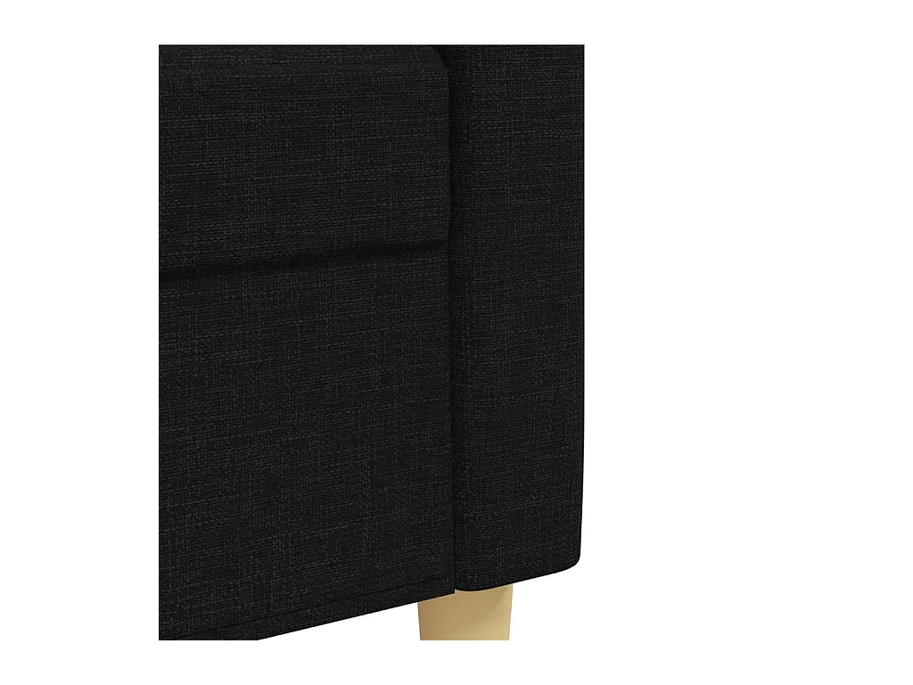 Ensemble de canapés 3 pièces avec coussins décoratifs noir tissu