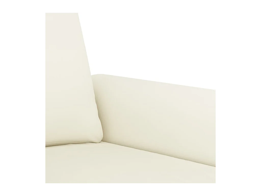 Juego de sofás con cojines 2 piezas terciopelo crema