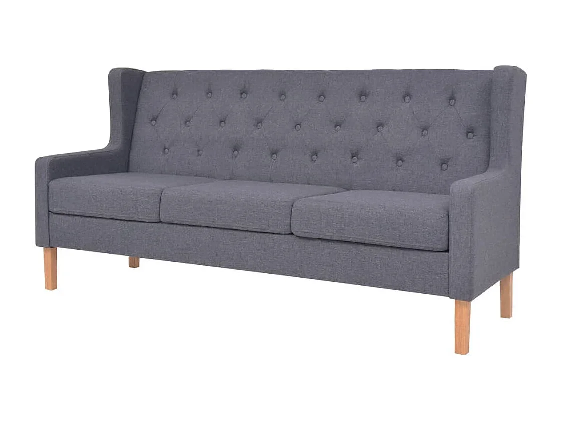 Ensemble de canapés 2 pièces tissu gris