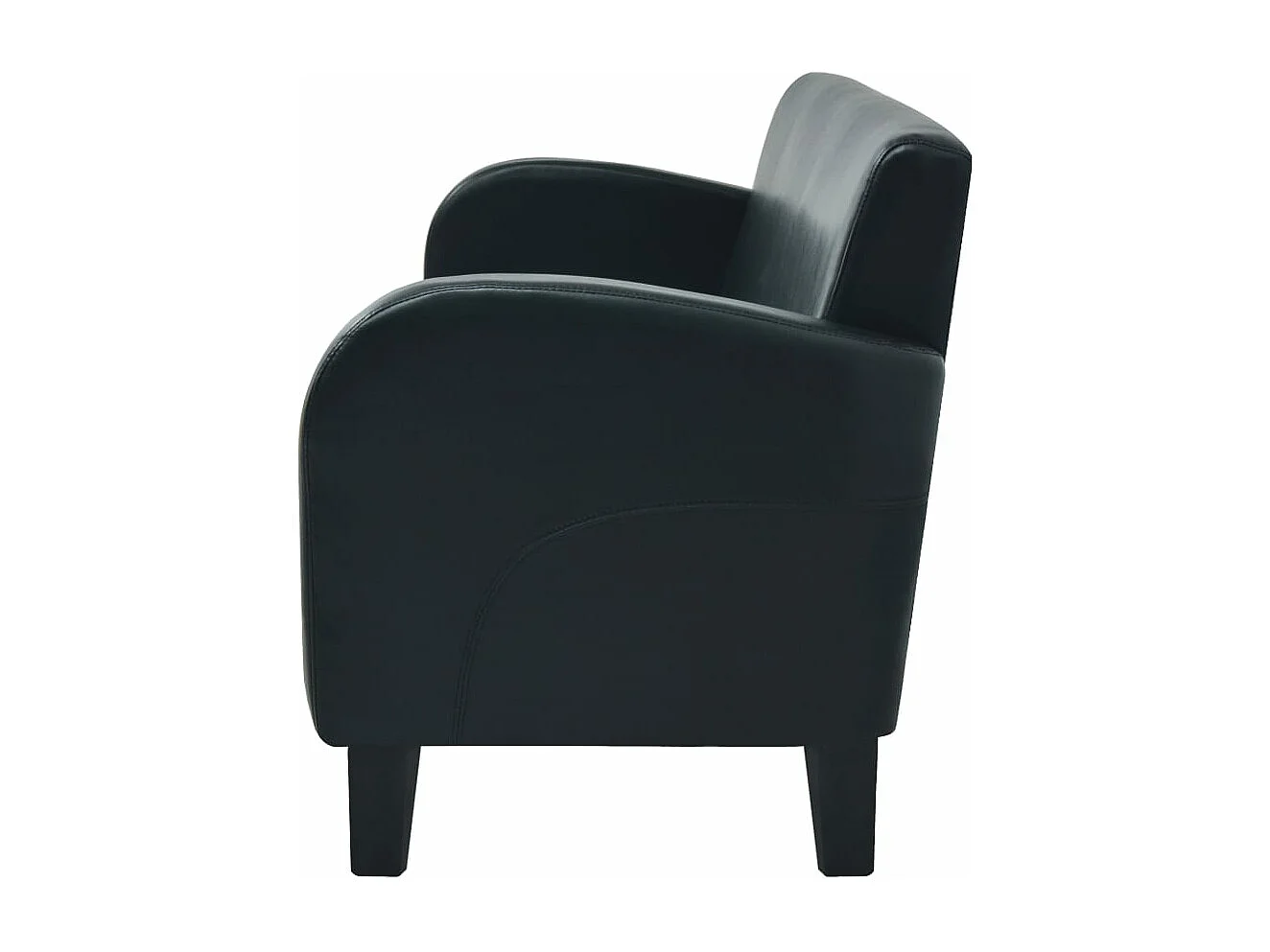 Ensemble de canapés 2 pièces cuir synthétique noir