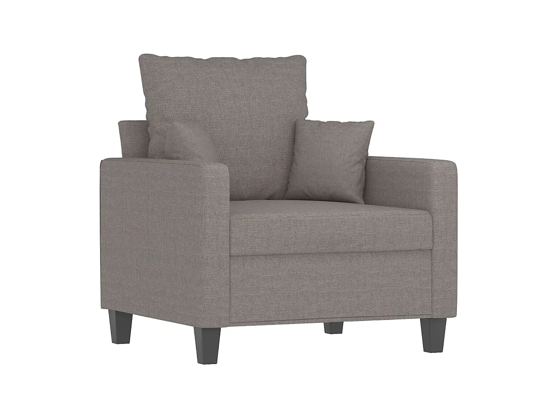 Juego de sofás con cojines 4 piezas tela gris taupe