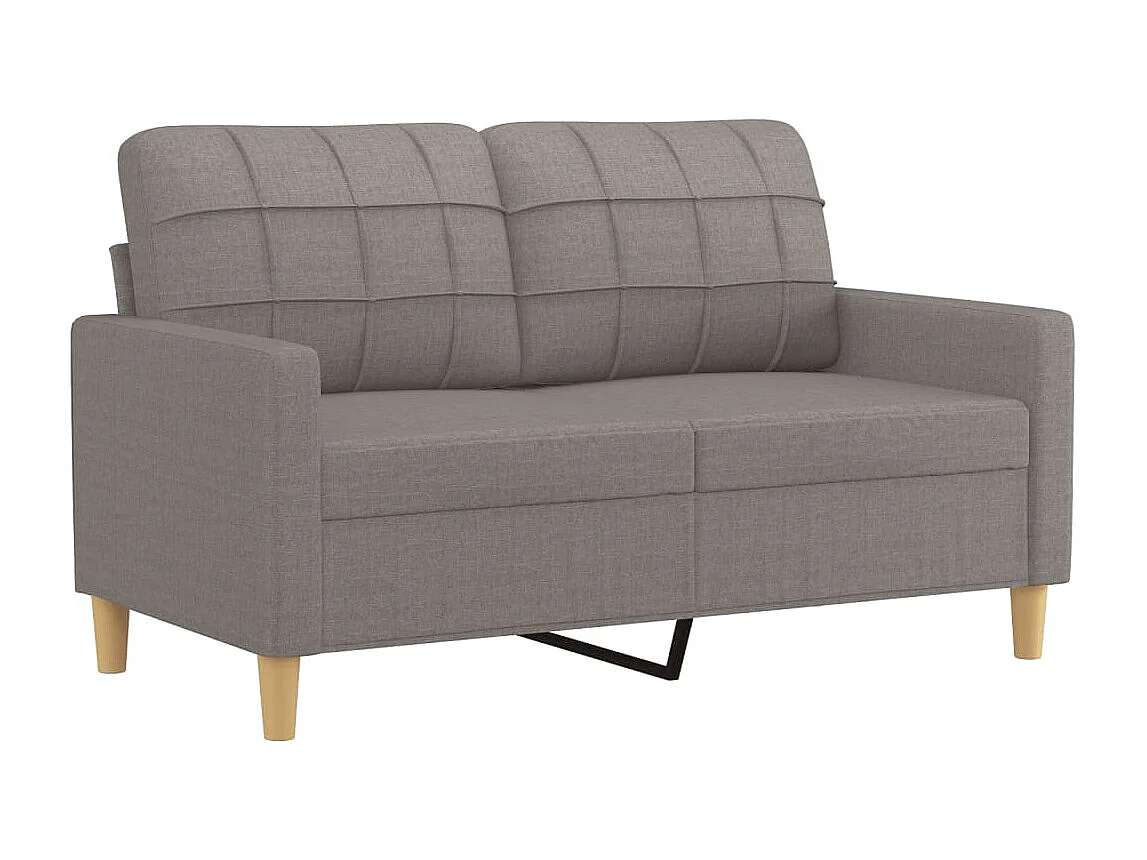 3-delige Loungeset met kussens stof taupe