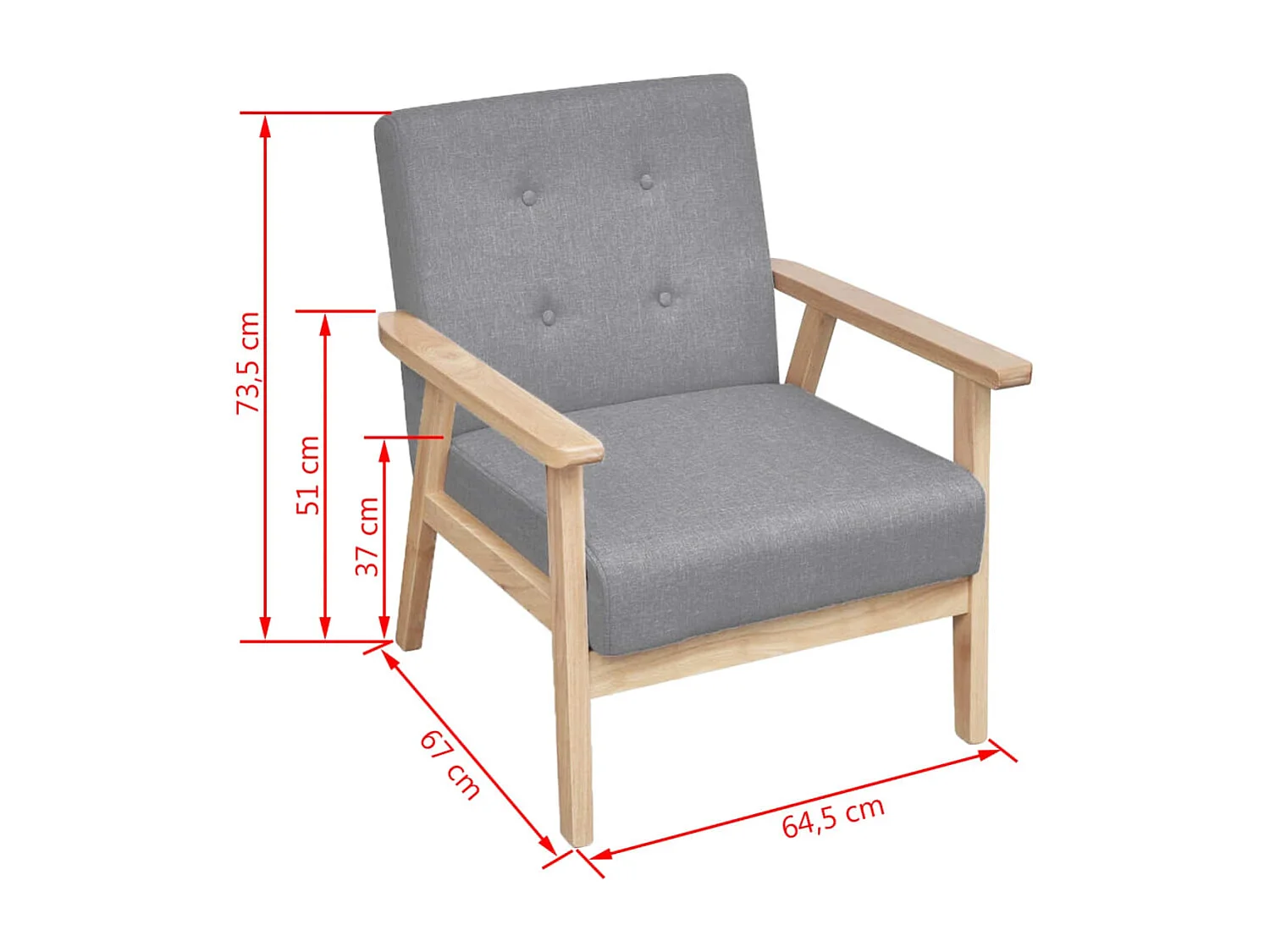 Ensemble de canapés 2 pièces Tissu Gris clair